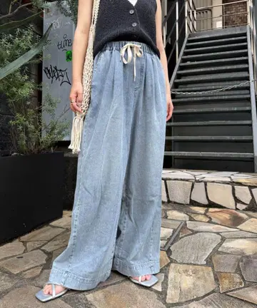 차오패닉 티피 스타일업 부드러운 와이드 이지 팬츠
