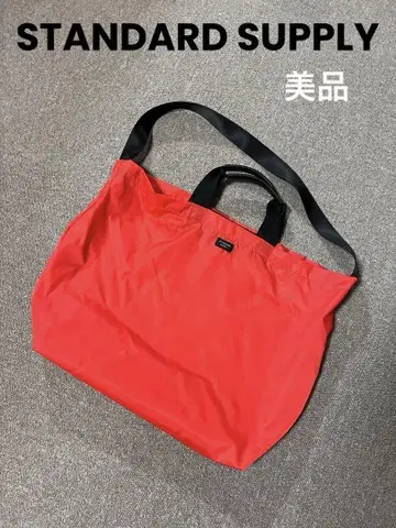 STANDARD SUPPLY 레드 나일론 토트백