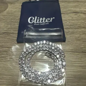 Glitter 테니스 목걸이 십자가 펜던트 세트