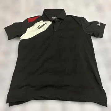 Titleist 피케 셔츠 블랙/화이트/빨간색