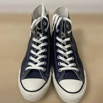 컨버스 26.0cm 하이컷 가죽 네이비