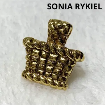 VINTAGE SONIA RYKIEL 가방 모티브 핀 브로치 골드