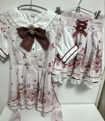 LIZ LISA 애프터눈 티 패턴 셋업 반팔