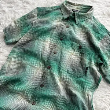 patagonia 반팔 AC 셔츠 옴브레 셔츠 XS 그린