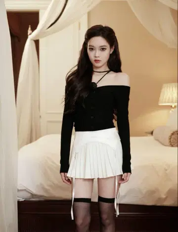 AND Garter 미니 스커트 white M사이즈 andwang