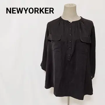 새상품급 뉴요커 NEWYORKER 블랙 블라우스 7부 소매 13호