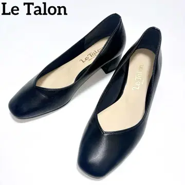 [새상품급] Le Talon 가죽 펌프스 청키힐 22.5cm