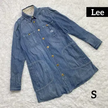 Lee 데님 셔츠 롱 원피스 여성용 캐주얼 귀여움