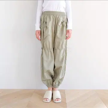 새상품 SeaRoomlynn BALLOON 드로스트 팬츠 라이트 카키 M