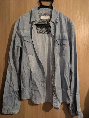 VINTINA DESIGN 라이트 블루 데님 셔츠 M
