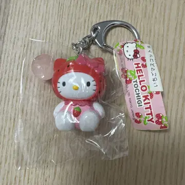 지역 한정 키티 도치기 한정 딸기 키티 키링 새상품