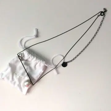 JUTIQU 쥬티크 펄 실버 플레이트 목걸이 완판템