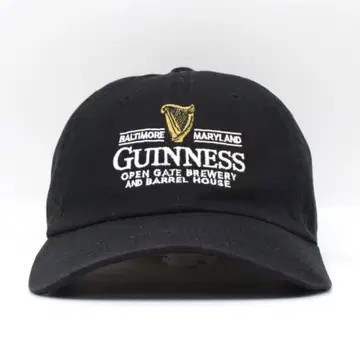 GUINNESS Beer 기네스 맥주 기업 자수 캡 구제 블랙