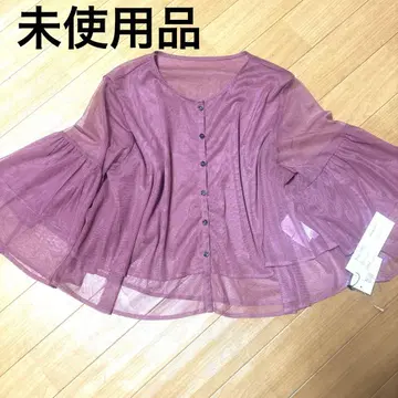 시스루 플레어 슬리브 가디건 새상품