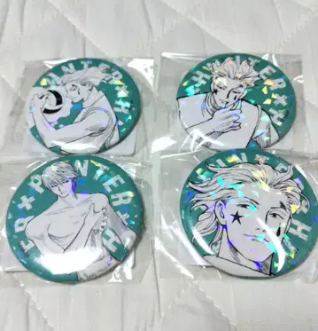 HUNTERXHUNTER 히소카 올스타 캔뱃지 4개 세트