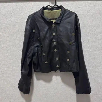 [ 유로 빈티지 ] 램 가죽 숏 기장 가죽 자켓