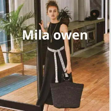 Mila owen 롱 플레어 스커트 A라인 벨트 블랙