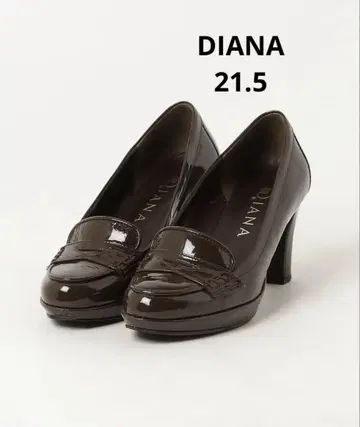 DIANA 로퍼 힐 와이드 힐 펌프스 통굽 21.5cm
