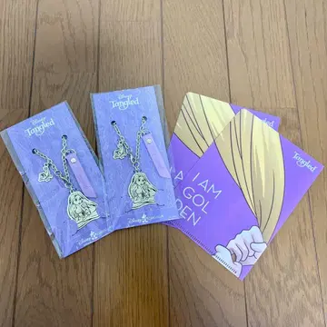 [세트 할인] 미사용 새상품 디즈니 라푼젤 키링 클리어 파일 포함