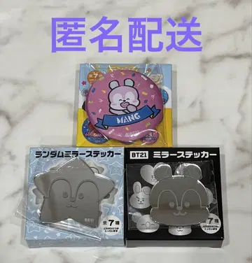 BT21 랜덤 거울 스티커 배지 MANG 맨