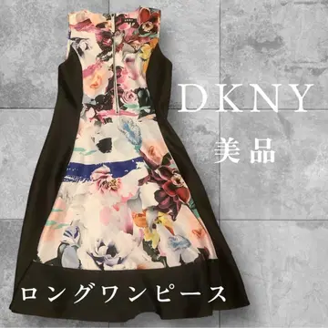 DKNY 플라워 프린트 롱 원피스 새상품급