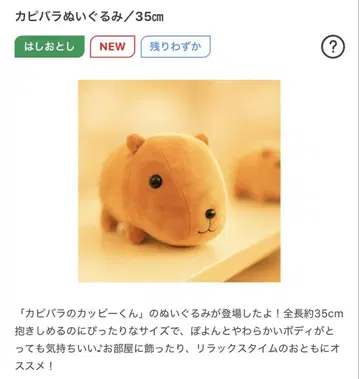 카피바라 봉제 인형