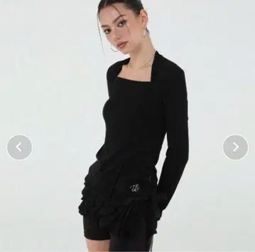 UGLYSHADOW US 볼레로 슬릿 상의 블랙 시즈니룩 블랙