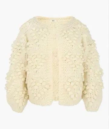 bibiy. heart ponpon cardigan