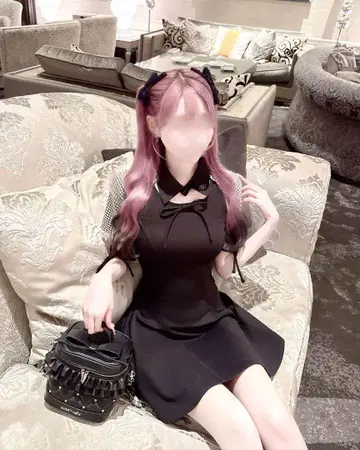 HONEYMEW 슬릿 앙상블 원피스 블랙