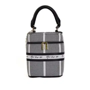 herlipto jacquard vanity bag silver