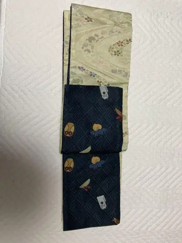 꽃무늬 실크 오비 장식 약 폭 16.5cm