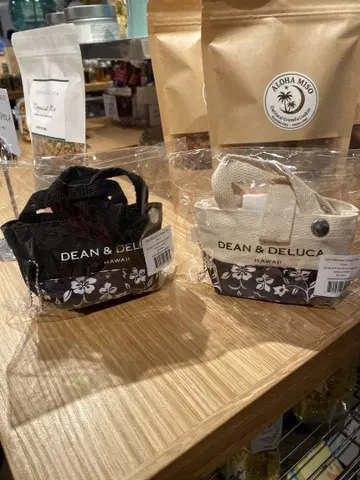 DEAN & DELUCA 로얄하와이안 토트백 에코 블랙 화이트 2점