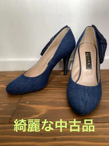 DIANA 데님 리본 하이힐