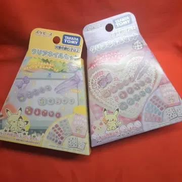 [ 낱개 판매 가능 ] 포켓몬 클리어 네일 세트 포켓피스 네일 아트