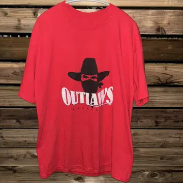 레어 USFL OUTLAWS BASEBALL 라메 프린트 T셔츠