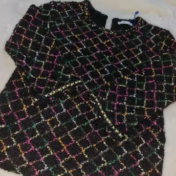 ZARA 다이아몬드 패턴 긴팔 니트