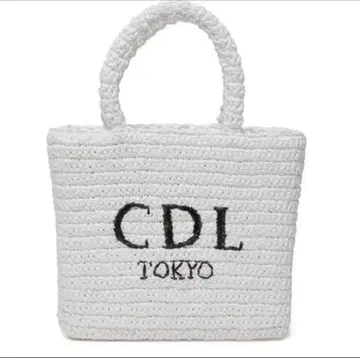 CDL TOKYO 뜨개질 토트백 화이트