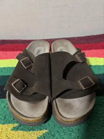 새상품급 빌켄스탁 취리히 스웨이드 모카 브라운 내로우 24.5cm
