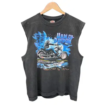 90s Harley-Davidson/민소매/USA 제작/페이드