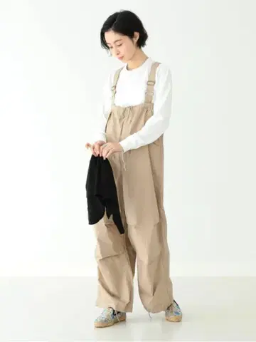BEAMS BOY US ARMY 오버 팬츠 베이지