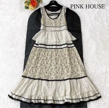PINK HOUSE 꽃무늬 슬리브리스 티어드 원피스