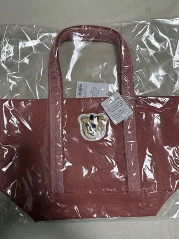 [택 포함 새상품] 올드 테디 와펜 토트백 핑크 (소)