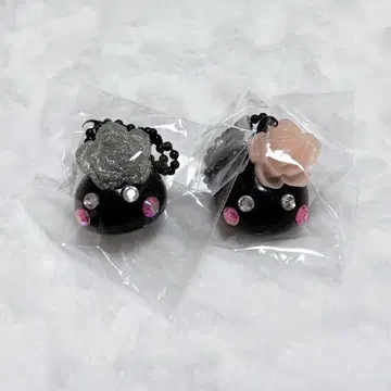 선보석 호ppechan 블랙 장미 실버 핑크 볼 체인 고스로리