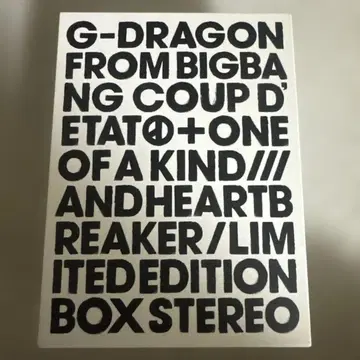 COUP D'ETAT G-DRAGON from BIGBANG CD DVD