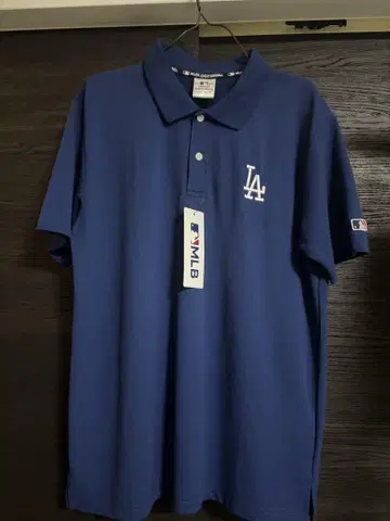 새상품 MLB 로스앤젤레스 다저스 피케 셔츠 L L 파랑