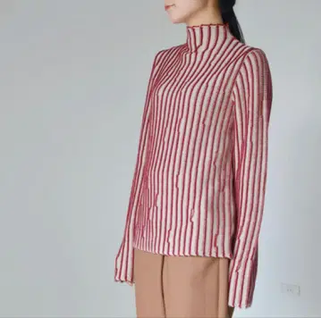 Lautashi stripe knit tops