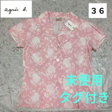 아녜스베 미사용 택 포함 꽃무늬 블라우스 36