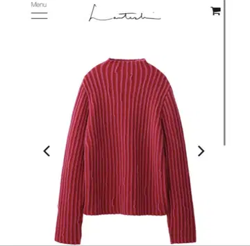 lautashi Lautashi stripe knit tops red