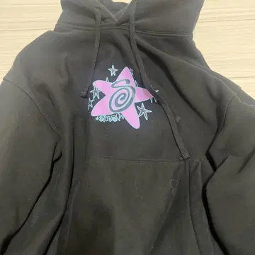 sussy 블랙 풀오버 후드티
