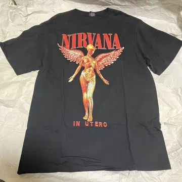 [새상품급] [NIRVANA IN UTERO] 밴드 T셔츠 / XL